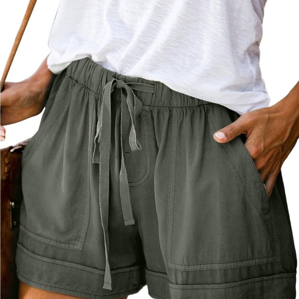 Women's soft olive green Cargo Shorts